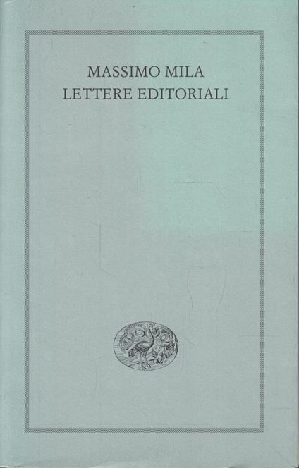 Lettere editoriali - Massimo Mila - copertina