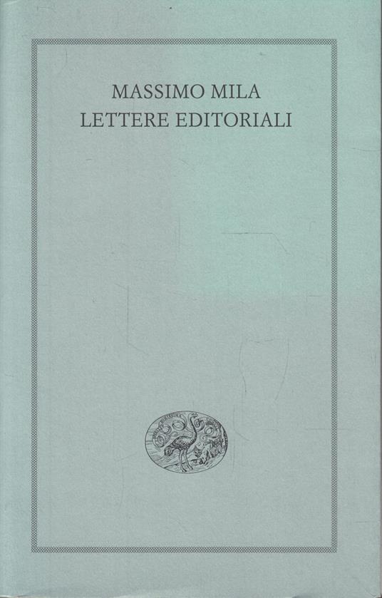Lettere editoriali - Massimo Mila - copertina