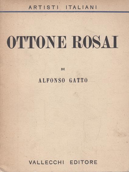 Ottone Rosai - Alfonso Gatto - copertina