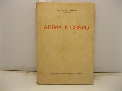 Anima e corpo - Mario Banchi - copertina