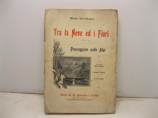 Tra la Neve ed i Fiori. Passeggiate sulle Alpi. Prima ristampa della Quinta Edizione riveduta, riccamente illustrata da 25 incisioni - Maria Savi-Lopez - copertina