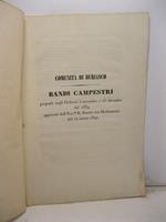 Comunita' di Buriasco. Bandi campestri proposti negli Ordinati 5 novembre e 13 dicembre del 1839 approvati dall'Ecc. mo R. Senato con Declatoria del 12 marzo 1842