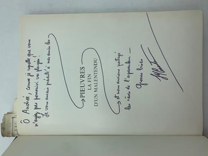 Pieuvres. La fin d'un malentendu [con autografo di Jacques Cousteau] - copertina