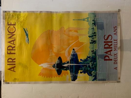 Air France. Paris a deux mille ans. (Poster originale vintage) - copertina