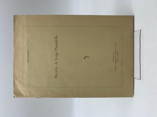Ricordo di Luigi Pirandello - Gino Saviotti - copertina