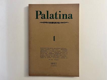 Palatina. Rivista trimestrale di lettere e arti. Anno I, numero 1, gennaio-marzo 1957 - copertina