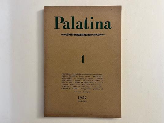 Palatina. Rivista trimestrale di lettere e arti. Anno I, numero 1, gennaio-marzo 1957 - copertina