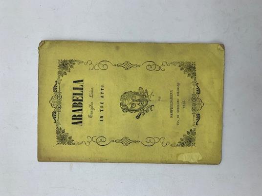 Arabella. Tragedia lirica in tre parti - copertina