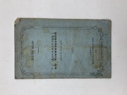 La giuocoliera. Ballo in cinque atti...da rappresentarsi al Teatro Regio nel Carnevale 1862 - copertina