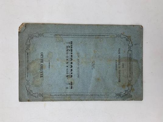 La giuocoliera. Ballo in cinque atti...da rappresentarsi al Teatro Regio nel Carnevale 1862 - copertina