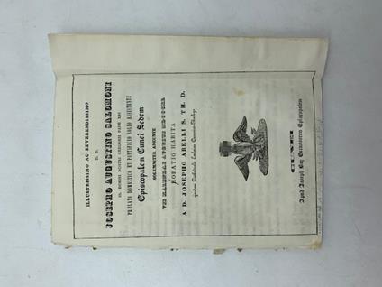 Illustrissimo ac Reverendissimo Josepho Augustino Salomoni... Oratio abita - Giuseppe Abelli - copertina