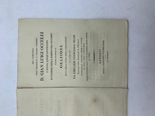 Nel compirsi dell'arciprete e vicario foraneo D. Gian Luigi Occelli l'anno cinquantesimo di possesso della parrocchia di Cantu' - copertina