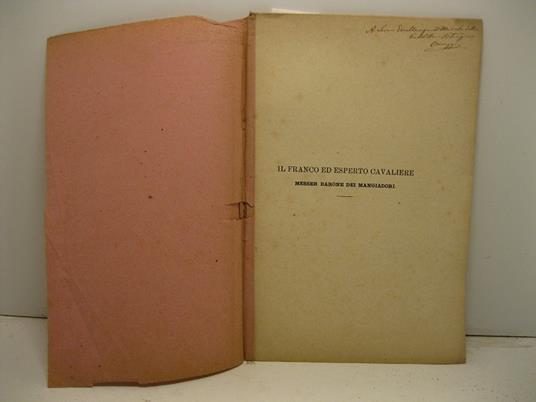 Il franco ed esperto cavaliere Messer Barone dei Mangiadori - Giuseppe Rondoni - copertina