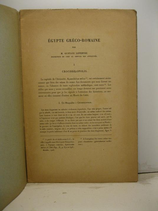 Egypte greco-romaine - copertina