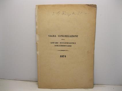 Prussia. Quesiti proposti dai delegati della S. Sede per le diocesi unite di Gnesna e Posnania - copertina