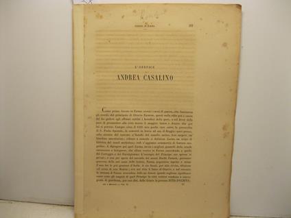 L' orefice Andrea Casalino - A. Ronchini - copertina