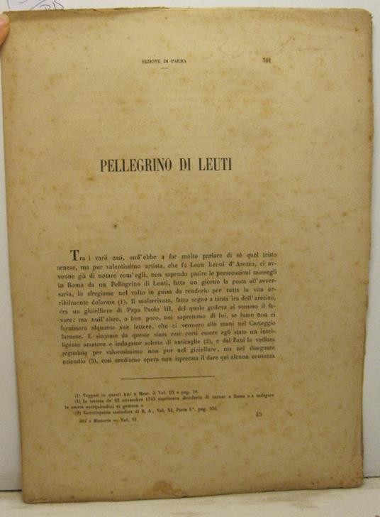 Pellegrino di Leuti - A. Ronchini - copertina