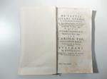 De tertia pisani studii peregrinatione de quibusdam indultis de Theatro Scholarum Clarissimisque Professoribus & C. ab anno 1845 usque ad Pisani Gubernii Mutationem anno 1494 sub Carolo VIII Galliarum rege