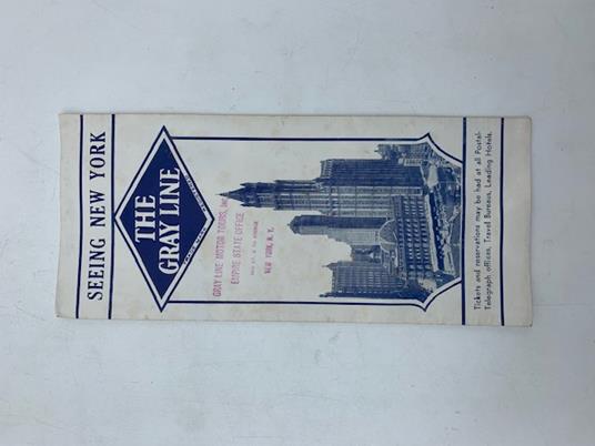 Seeing New York. The Gray Line (pieghevole pubblicitario) - copertina