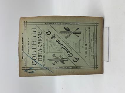 G. Caudano & C. Anno VII, n. 18. Coltelli tritacarne ed articoli casalinghi - copertina