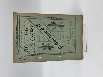 G. Caudano & C. Anno VII, n. 17. Coltelli tritacarne ed articoli casalinghi - copertina