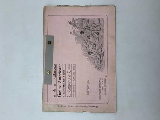 G. Caudano & C. Catalogo cucine americane a carbone ed a gaz, dicembre 1904 - copertina