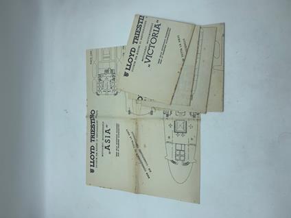 Lloyd triestino. Societa' di navigazione, Trieste (Cinque grandi tavole con piani sistemazione passeggeri) - copertina