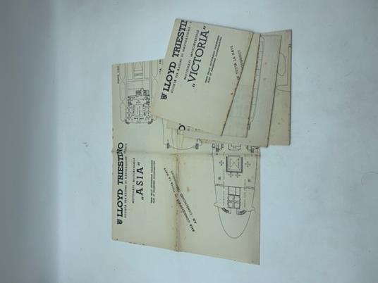 Lloyd triestino. Societa' di navigazione, Trieste (Cinque grandi tavole con piani sistemazione passeggeri) - copertina