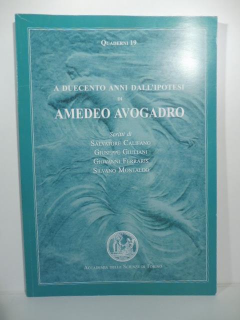 A duecento anni dall'ipotesi di Amedeo Avogadro - copertina