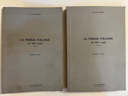 La poesia italiana dal 1850 a oggi - Folco Portinari - copertina