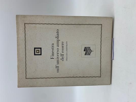 Finestra sull'universo ampliato dell'essere. Omaggio a Hoffmann. Collezione Valentino autunno - inverno 1989 -1990 - copertina