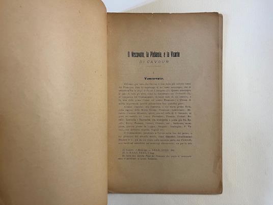 Storia ecclesiastica di Cavour - copertina