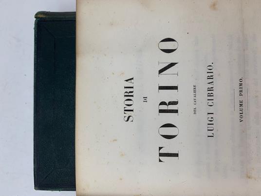 Storia di Torino. Volume primo (-secondo) - Luigi Cibrario - copertina