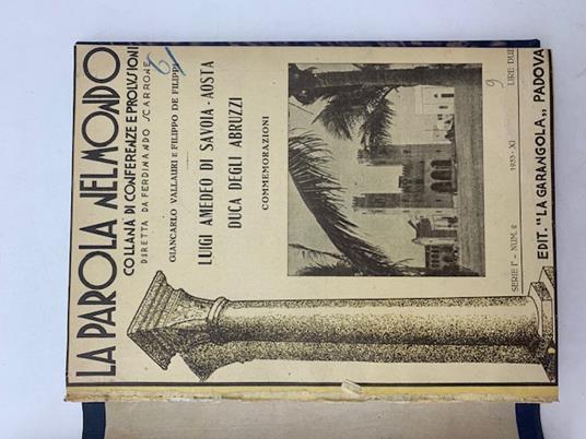 Luigi Amedeo di Savoia Aosta Duca degli Abruzzi. Discorso commemorativo pronunciato in Campidoglio - Giancarlo Vallauri - copertina