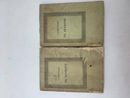 Comentarii critico-archeologici sopra la SS. Sindone di N.S. Gesu' Cristo venerata in Torino. Tomi I (-II) - copertina