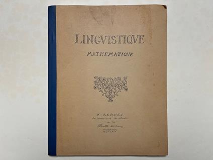 Linguistique mathematique - copertina