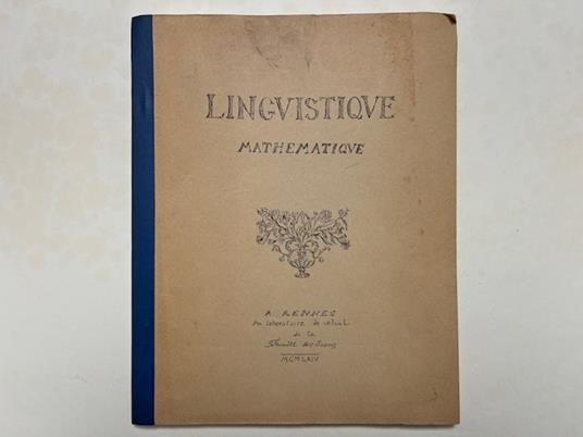 Linguistique mathematique - copertina