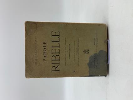 Parole d'un ribelle - copertina