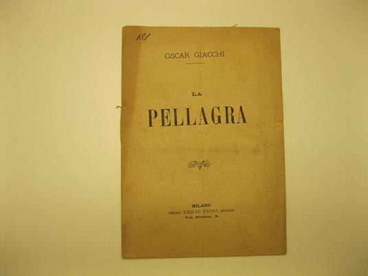 La pellagra - Oscar Giacchi - copertina