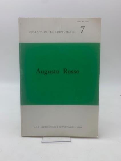 Augusto Rosso - copertina