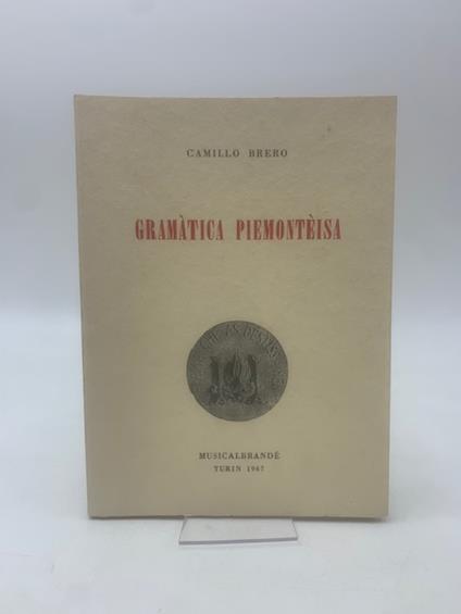 Grmatica Piemonteisa - Camillo Brero - copertina