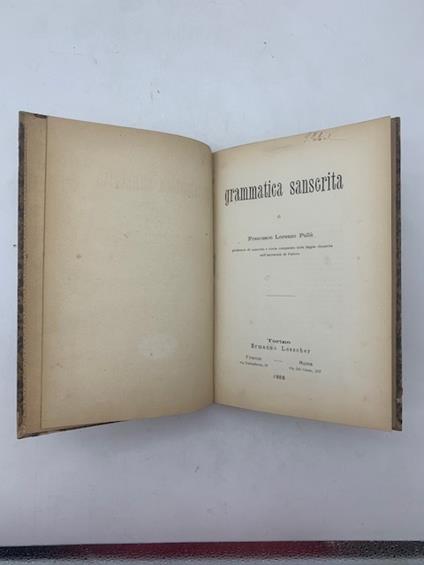 Grammatica sanscrita - copertina