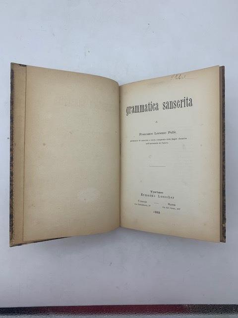 Grammatica sanscrita - copertina