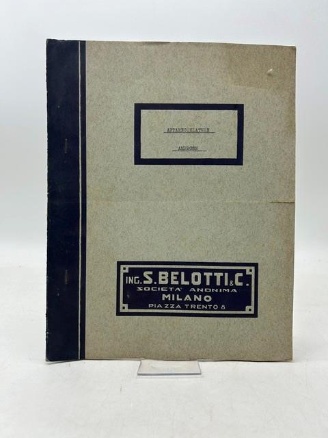 Ing. S. Belotti. S.A. Milano. Apparecchiature Ambronn. Listino P. 51 - copertina