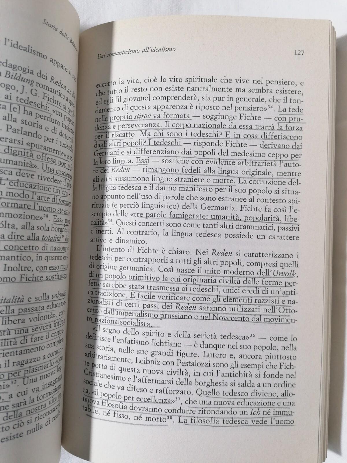 Storia della Bildung - Libro Mario Gennari Editrice La Scuola 1995 Pedagogia