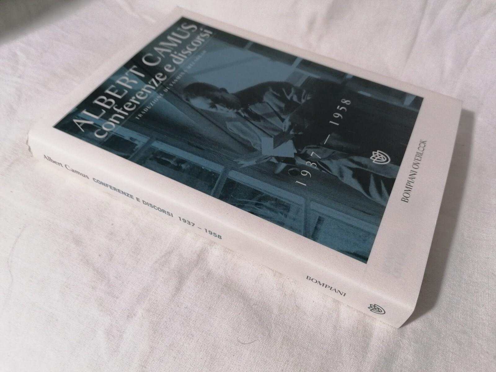 Albert Camus Conferenze e Discorsi 1937-1958 Libro Bompiani 2020 1^ edizione