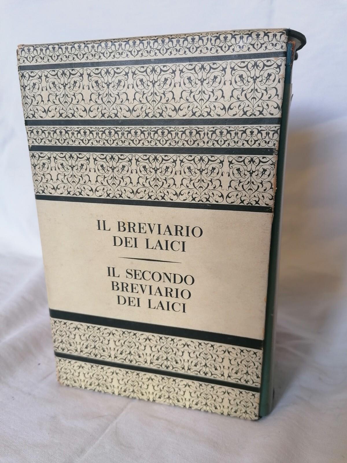Il Breviario Dei Laici Luigi Rusca Libro 2 Volumi Rizzoli 1962 Cofanetto 5° ediz