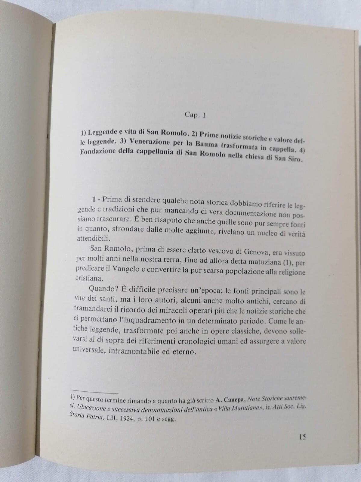 Pagine Di Storia Sanremasca Libro Nilo Calvini Chiesa S. Stefano Sanremo Bauma