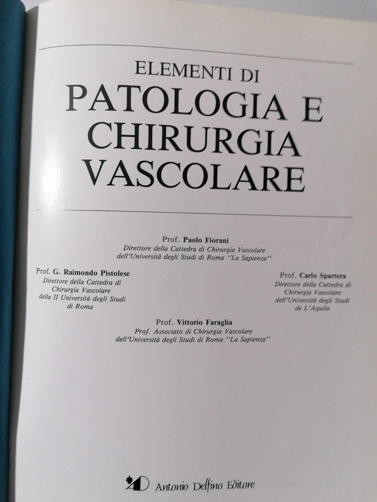 Elementi di Patologia e Chirurgia Vascolare Libro Delfino Editore 1988 Fiorani
