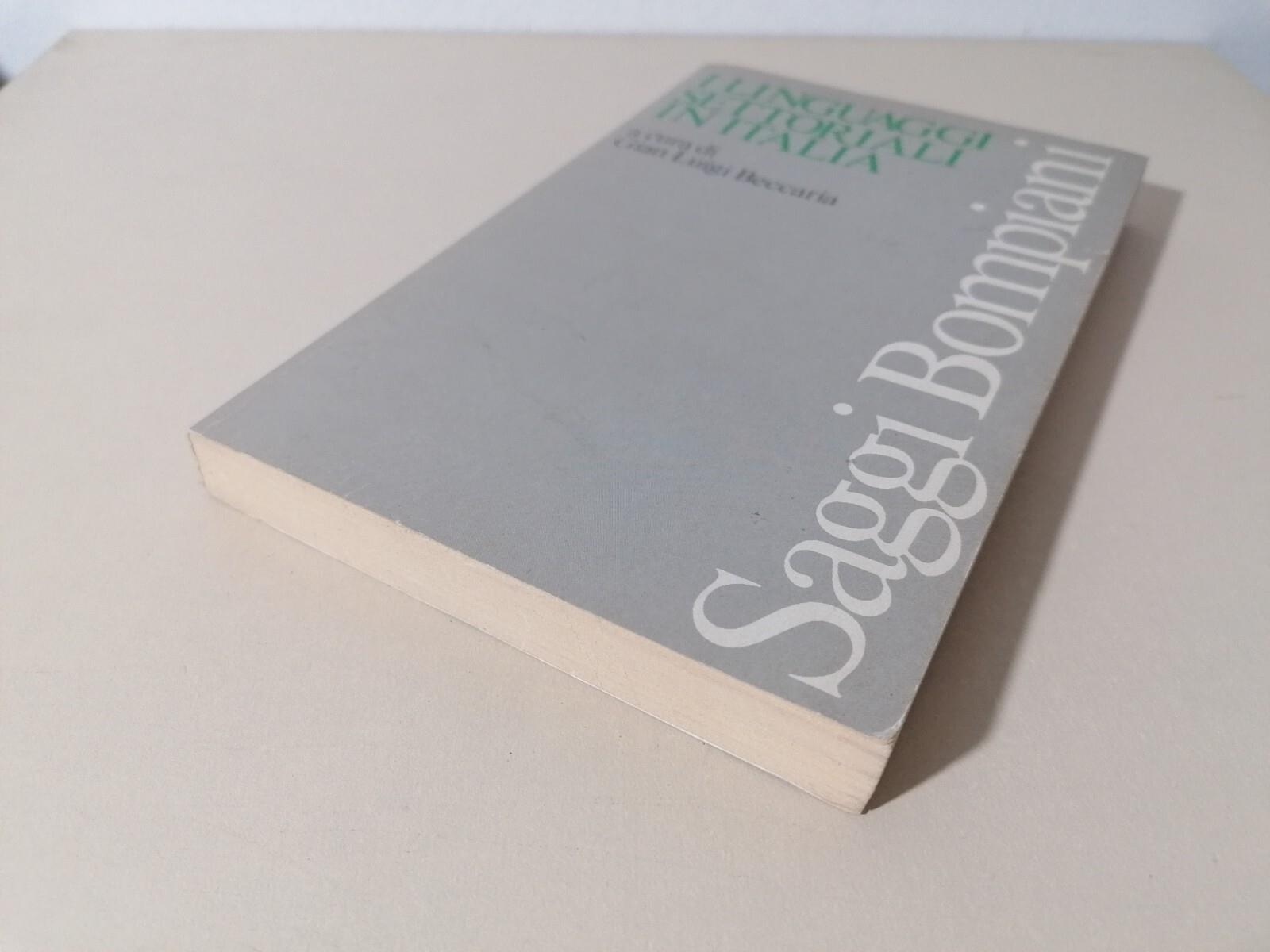 I Linguaggi Settoriali In Italia Libro Beccaria Saggi Bompiani 4° Edizione 1983